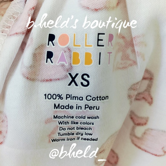 Roller Rabbit Moby The Whale Polo Pajamas in Pink Size X-Small XS Brand New NWT - Picture 11 of 16